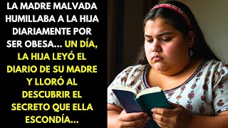 LA MADRE MALVADA HUMILLABA A LA HIJA DIARIAMENTE POR SER OBESA… UN DÍA, LA HIJA LEYÓ EL DIARIO...