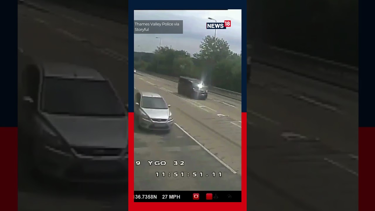 Shocking Footage Shows High-Speed Car Crash at UK Roundabout After Running Red Light | N18S