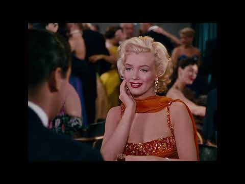 Marilyn Monroe & Jane Russell 1953 Gentlemen Prefer Blondes scene 5 remastered 4K