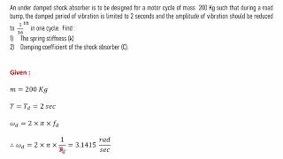 Lecture 16 | Dynamics of Machinery | Examples on Free Damped Vibration system   1