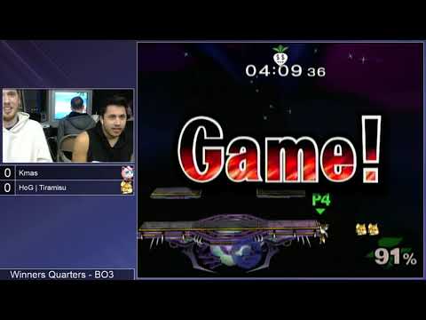 SG 19.8 SSBM - Kmas (Jigglypuff) vs. HoG | Tiramisu (Fox) - Melee WQF