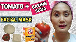 DIY - BAKING SODA AND TOMATO FACE MASK