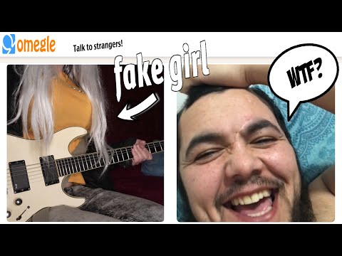 FAKE GIRL is playing metal riffs on omegle for strangers (omegle prank)