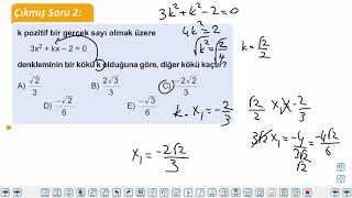 Eğitim Vadisi TYT Matematik 48.Föy İkinci Dereceden Bir Bilinmeyenli Denklemler 1 Konu Anlatım Videoları