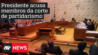 ‘Ministros do STF são adolescentes e apoiam Lula’, disse Bolsonaro
