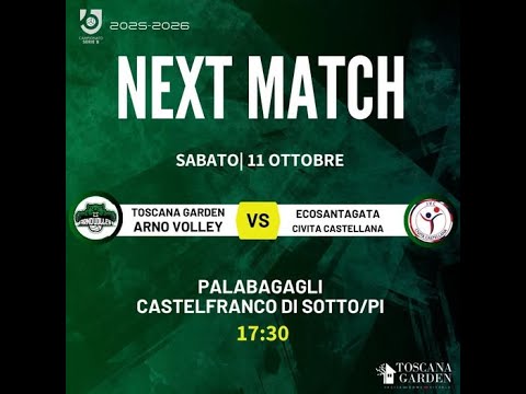 TOSCANAGARDEN ARNO Pi Vs ECOSANTAGATA Civita Castellana serie B volley Maschile Girone E