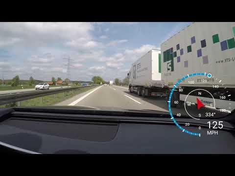 German Autobahn 162mph indicated