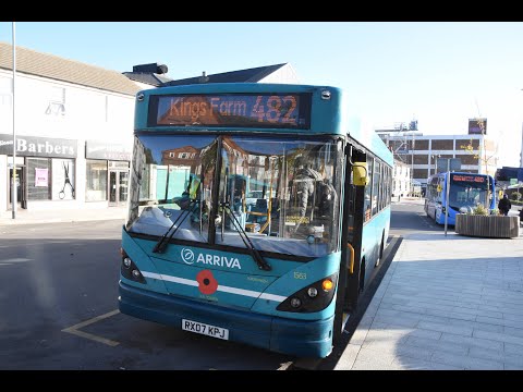 *EXTREMELY RARE!* Arriva Kent Thameside Caetano Nimbus 1563 RX07KPJ on route 482