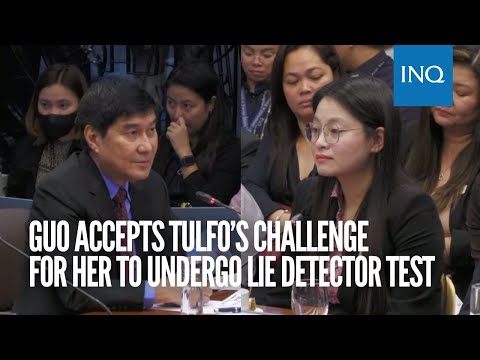 Guo accepts Tulfo’s challenge for her to undergo lie detector test