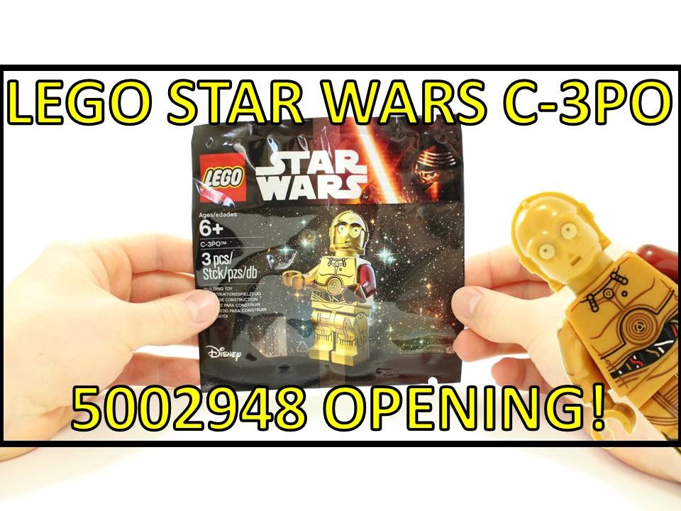 LEGO STAR WARS THE FORCE AWAKENS C-3PO MINIFIGURE POLYBAG 5002948 OPENING!