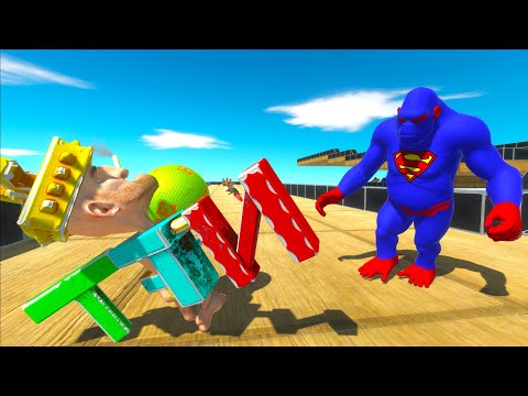 SUPERMAN GORO DEATH FALL - Animal Revolt Battle Simulator