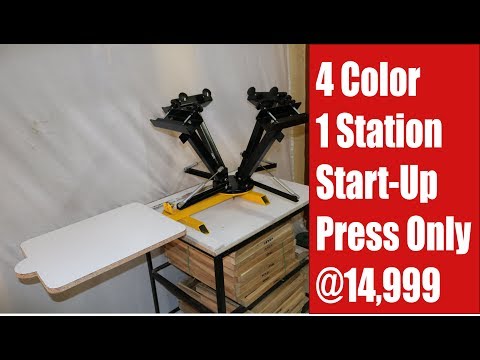 4 Color 1 Station Screen Printing Machine