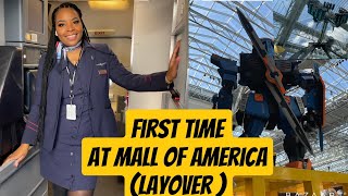 FUN LAYOVER BY MALL OF AMERICA (first time )  || life of a flight attendant