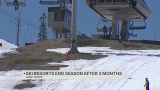 Lake Tahoe ski resorts end season after 3 months amid CA heat wave