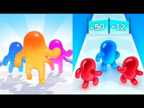 Jelly Runner 3D VS Join Blob Clash 3D All Levels Gameplay Android, ios Walkthrough New Update