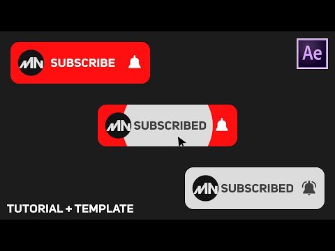 Create Subscribe Button Animation In After Effects - After Effects Tutorial (Free Template Footage) Video