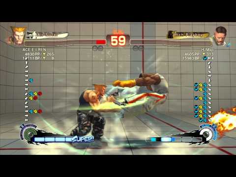 SSF4 AE 2012: ACE E I RI N (Guile) vs HJMxp (Dudley) - Xbox Live Ranked Match