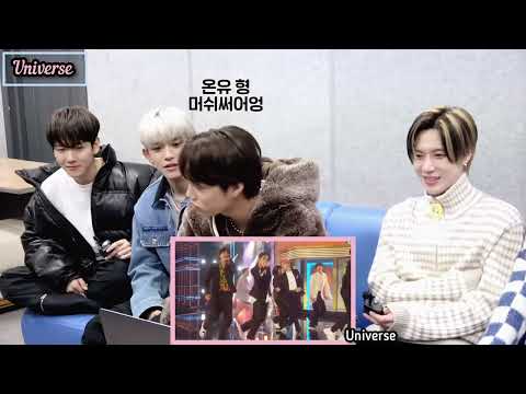 SUPER M reaction to BTS 'Boy with luv' ft.halsey  performance in Billboard (Fan-made 💜)