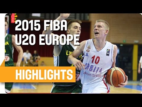 Serbia v Lithuania - Quarter-Final - Highlights - U20 European Championship 2015