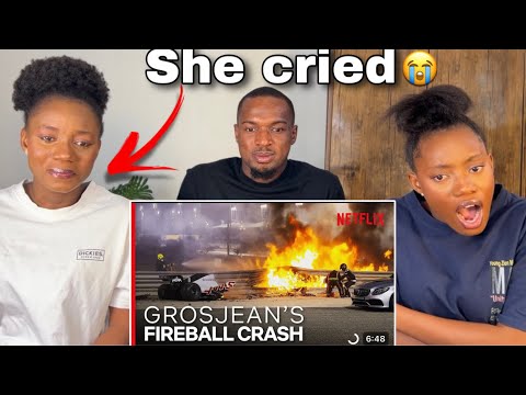 SHE CRIED WATCHING - GROSJEAN  FIREBALL CRASH | DRIVE TO SURVIVE