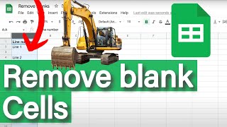 Remove blank cells in Google Sheet