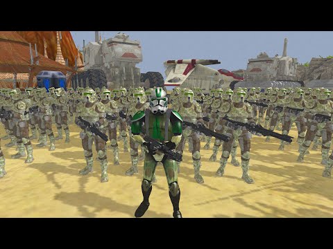 Commander Gree Deploys Clone Kashyyyk Garrison! - Men of War: Star Wars mod Battle Simulator