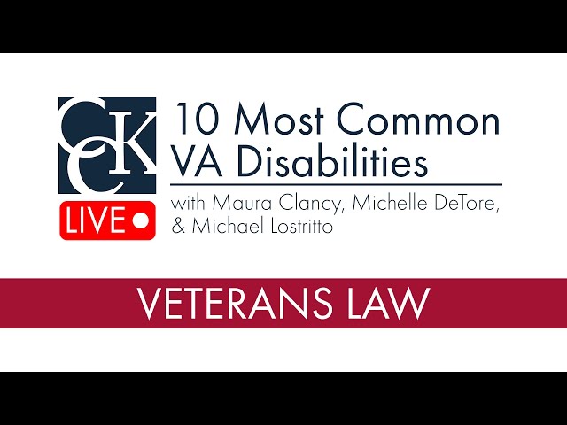 10 Most Common VA Disabilities Among Veterans