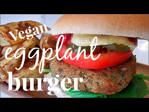 Vegan eggplant burger