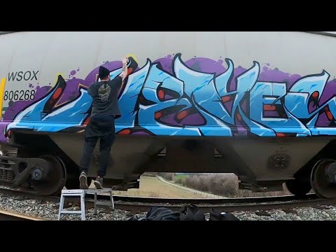 Freight Train Graffiti With KEYES (CBS Crew)