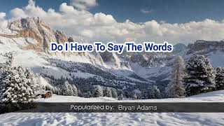 Bryan Adams &#39;Do I Have To Say The Words&#39; 00288