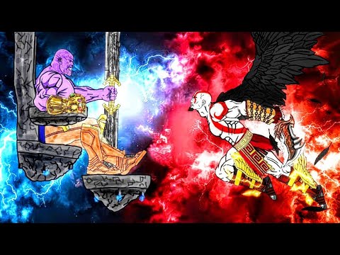 Kratos vs Thanos - Drawing Cartoon 2
