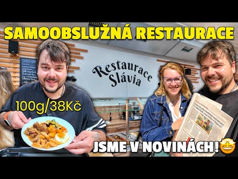 SAMOOBSLUŽNÁ RESTAURACE SLAVIA V HODONÍNĚ-LEPŠÍ NEŽ KLASICKÉ MENÍČKO?🤔MÁMO KOUKNI, JSEM V NOVINÁCH!🤠
