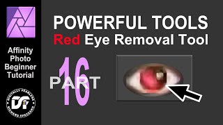 Remove Red Eye tool, Affinity Photo beginner tutorial. Powerful tools part 16