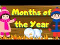 Months Of The Year Song For Kids Learn Months With Fun Animation Preschool Learning Video