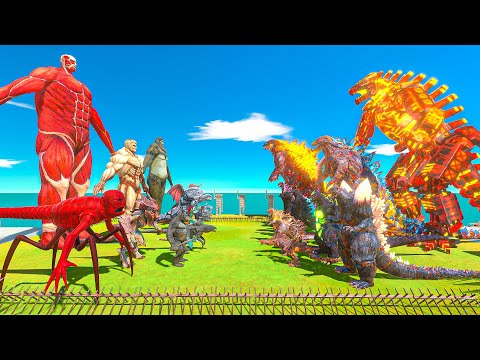 New Mechagodzilla 2021 x Team Lava Thermo Godzilla vs Colossal Titan x Team Titan Beast - ARBS
