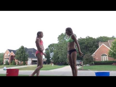 Water balloon question challenge - Hadley and Danielle show! 