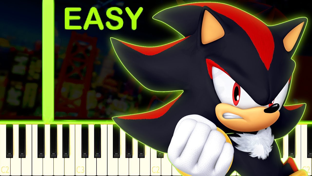 SHADOW THE HEDGEHOG THEME - EASY Piano Tutorial