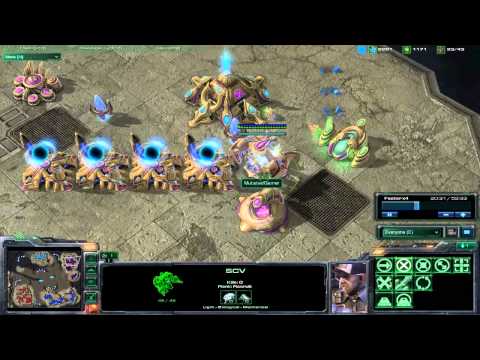 StarCraft 2 - 2v2 - Ghost + Zealots/Ground + Air