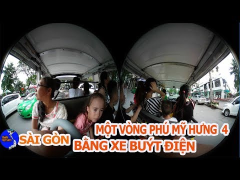 Vietnã | Ngắm Phú Mỹ Hưng Trên Xe Buýt Điện 4 | Ônibus elétrico | Saigon | Viagens