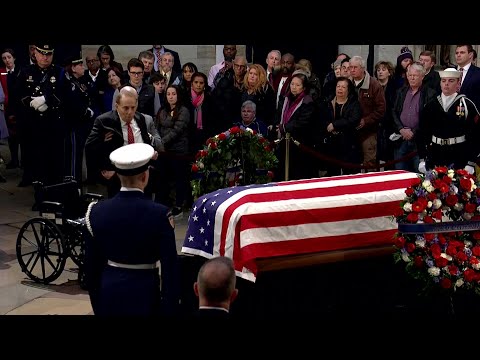 Bob Dole Salutes George H.W. Bush's Casket