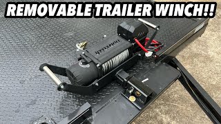 Building A REMOVABLE Car Trailer Winch!