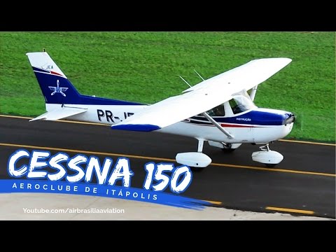 Avião Cessna 150 Airplane Take-Off | Avião Decolando | Aeroclube de Itápolis