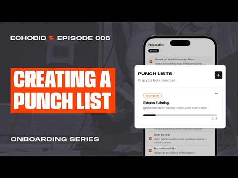 Onboarding #6 | Punch Lists