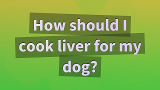 How should I cook liver for my dog?