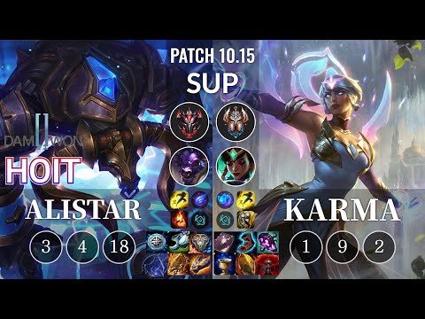 DWG Hoit Alistar vs Karma Sup - KR Patch 10.15