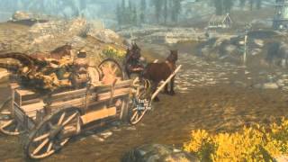 Skyrim езда на повозке
