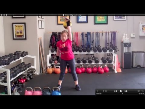16kg Kettlebell Snatch 12 year old Girl - ICKB Team