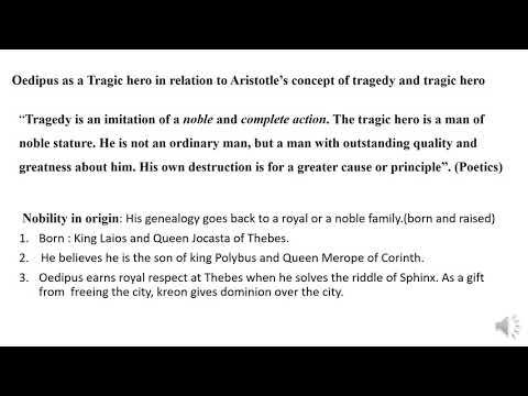 Aristotle concept of tragedy, Oedipus  as a tragic hero.#aristotle #literature