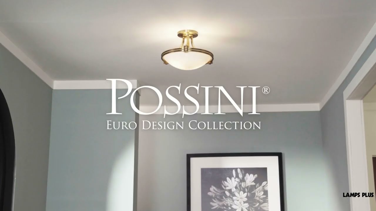 Video 1 Watch A Video About the Possini Euro Deco Warm Brass Ceiling Light