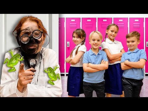 Cardboard School Adventure - New story for kids